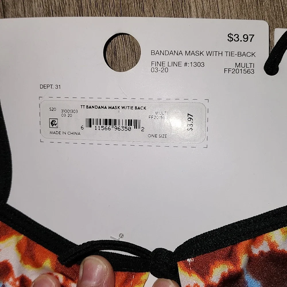 Colorful Tie-Dye Bandana Mask